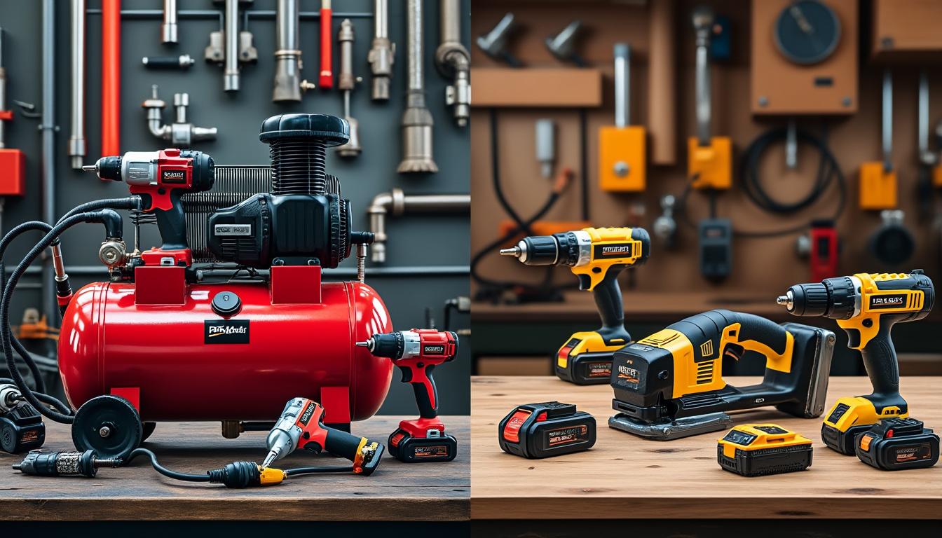 découvrez les avantages et inconvénients des outils à air comprimé et électriques pour choisir le système adapté à vos travaux.