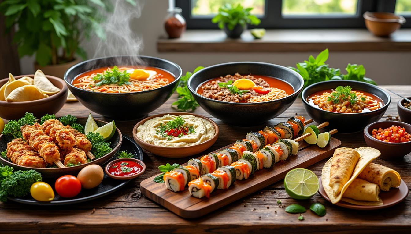 découvrez des recettes faciles et savoureuses d’asie, d’orient et d’amérique latine pour voyager à travers les saveurs du monde directement depuis votre cuisine.