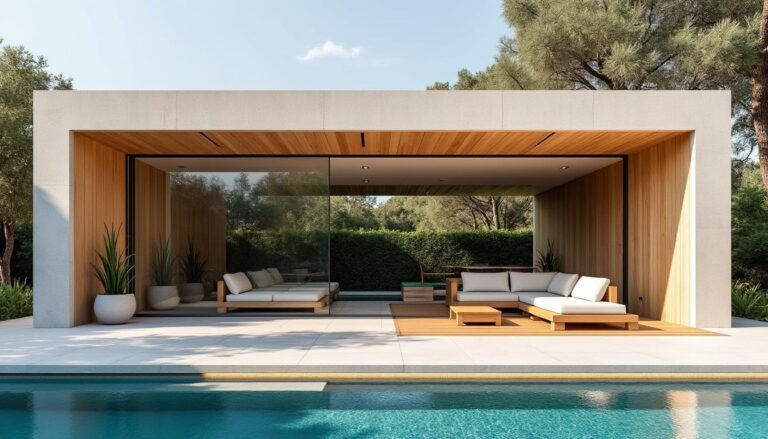 découvrez des idées et matériaux leroy merlin pour créer un pool house élégant et propre, alliant qualité et design pour votre espace extérieur.