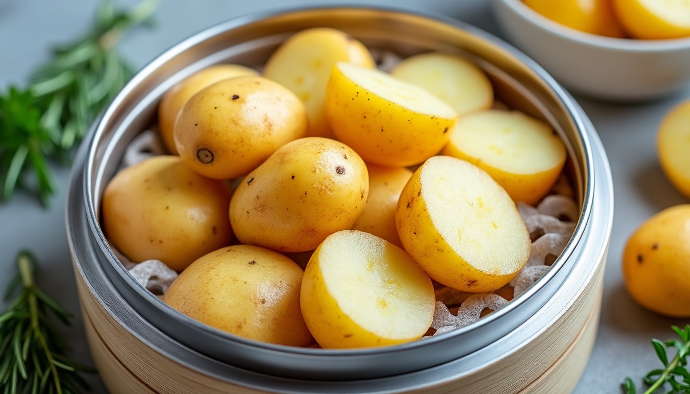 découvrez comment la cuisson à la vapeur douce permet de conserver l'indice glycémique bas des pommes de terre pour une alimentation saine et équilibrée.