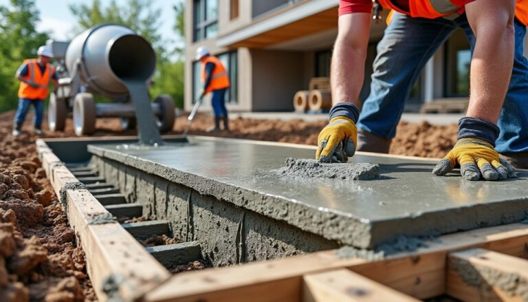découvrez comment le coulage d'une dalle en béton assure une stabilité durable pour les fondations de votre extension, garantissant solidité et longévité à votre construction.