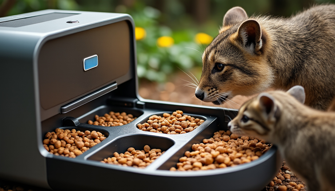découvrez comment un distributeur automatique innovant fractionne les rations alimentaires pour mieux gérer l'alimentation des animaux boulimiques, assurant leur santé et leur bien-être.