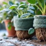 le voile d'hivernage protège efficacement le système racinaire des plantes gélives en pot contre le froid, assurant leur survie et leur santé durant l'hiver.