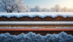 découvrez comment l'hivernage passif protège efficacement la tuyauterie enterrée contre le gel durant l'hiver, assurant durabilité et performance.