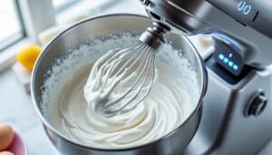 découvrez comment le robot pâtissier émulsionne parfaitement les blancs d'œufs en neige pour des desserts légers et réussis à chaque utilisation.