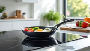 découvrez comment une poêle antiadhésive permet de cuisiner rapidement tout en limitant l'utilisation de matière grasse pour des repas sains et savoureux.