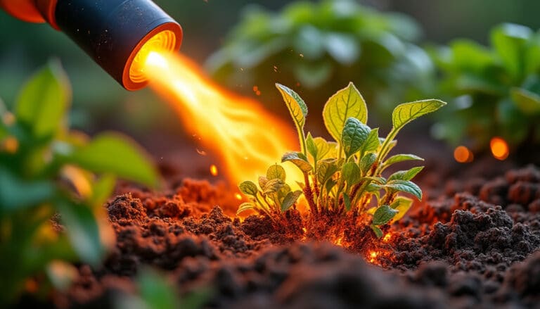 le désherbeur thermique élimine efficacement les mauvaises herbes vivaces en détruisant leur système cellulaire, garantissant un jardin propre et sans produits chimiques.