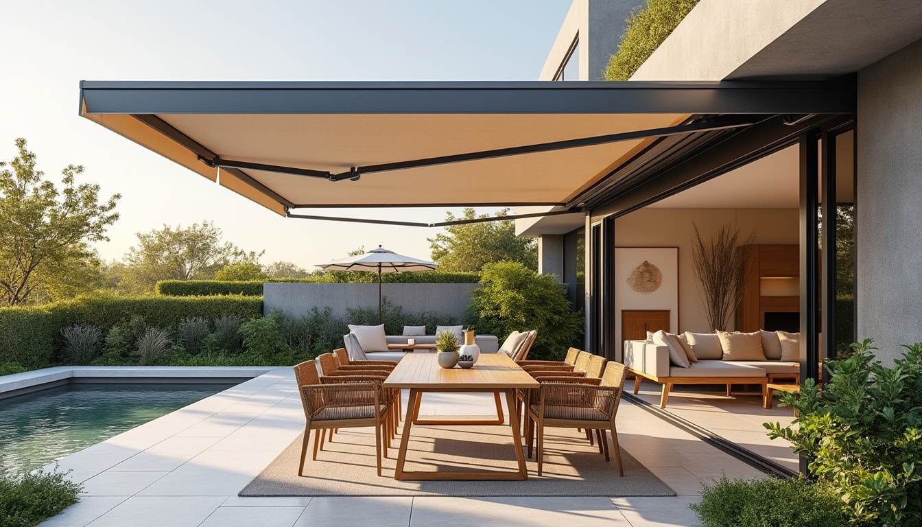 le store banne protège efficacement votre mobilier de terrasse en empêchant la décoloration causée par les rayons uv, prolongeant ainsi sa durabilité et son esthétisme.