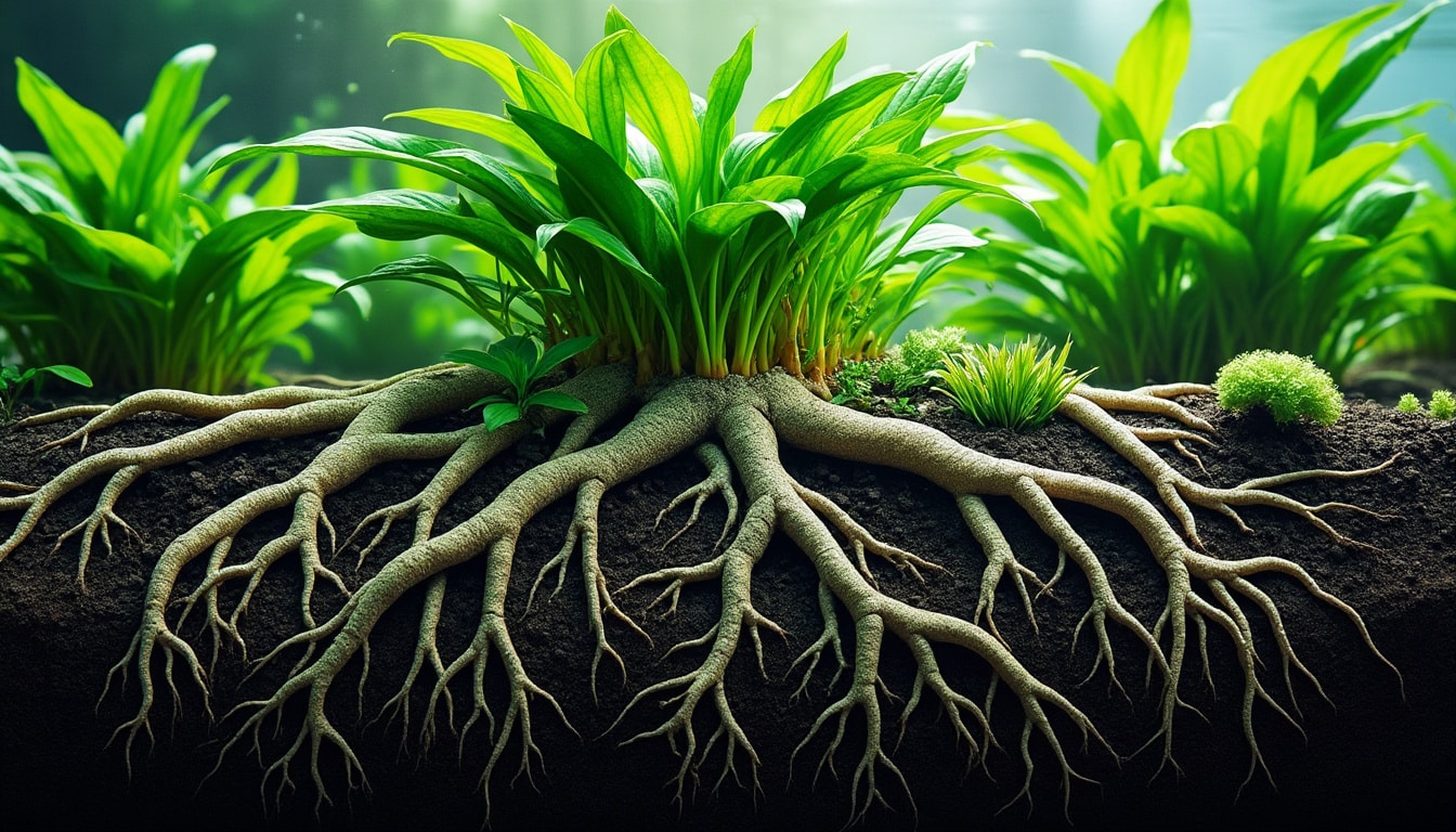 découvrez comment un substrat nutritif adapté favorise la croissance saine des racines des plantes aquatiques les plus exigeantes.