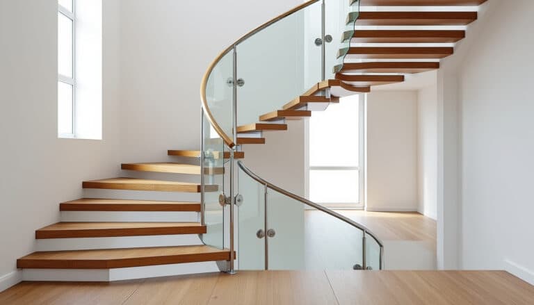 découvrez comment l'escalier quart-tournant permet d'optimiser l'espace au sol des trémies étroites pour une solution d'aménagement pratique et élégante.