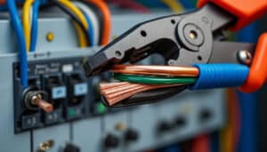 la pince à dénuder permet de préparer rapidement et efficacement les fils de cuivre pour une installation électrique sûre et de qualité.