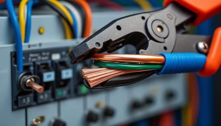 la pince à dénuder permet de préparer rapidement et efficacement les fils de cuivre pour une installation électrique sûre et de qualité.