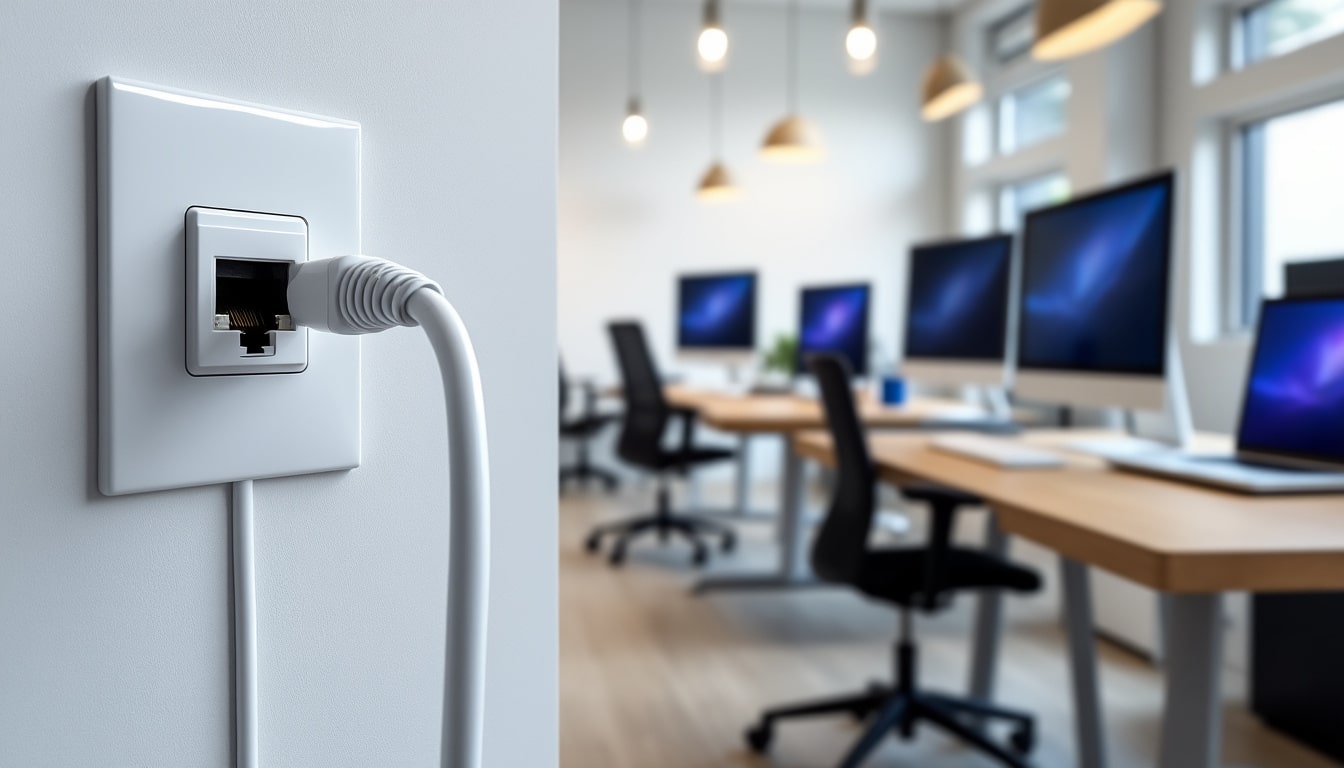 découvrez comment la prise rj45 assure une connexion internet filaire stable et rapide pour vos bureaux à domicile, améliorant productivité et fiabilité.