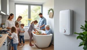 découvrez comment le chauffe-eau thermodynamique fournit une eau chaude sanitaire efficace et économique, idéale pour les familles nombreuses.
