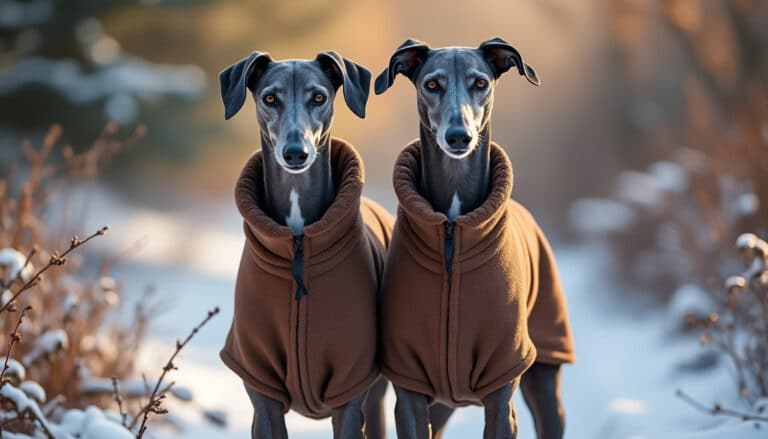 découvrez comment le manteau polaire aide les lévriers à conserver leur chaleur corporelle et à rester confortables pendant les promenades hivernales.