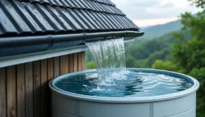 découvrez comment un récupérateur d'eau permet de collecter et stocker efficacement l'eau de pluie provenant des toitures inclinées, pour une utilisation écologique et économique.
