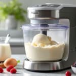 la sorbetière accumulatrice turbine vos préparations liquides pour réaliser facilement des crèmes glacées maison onctueuses et savoureuses.