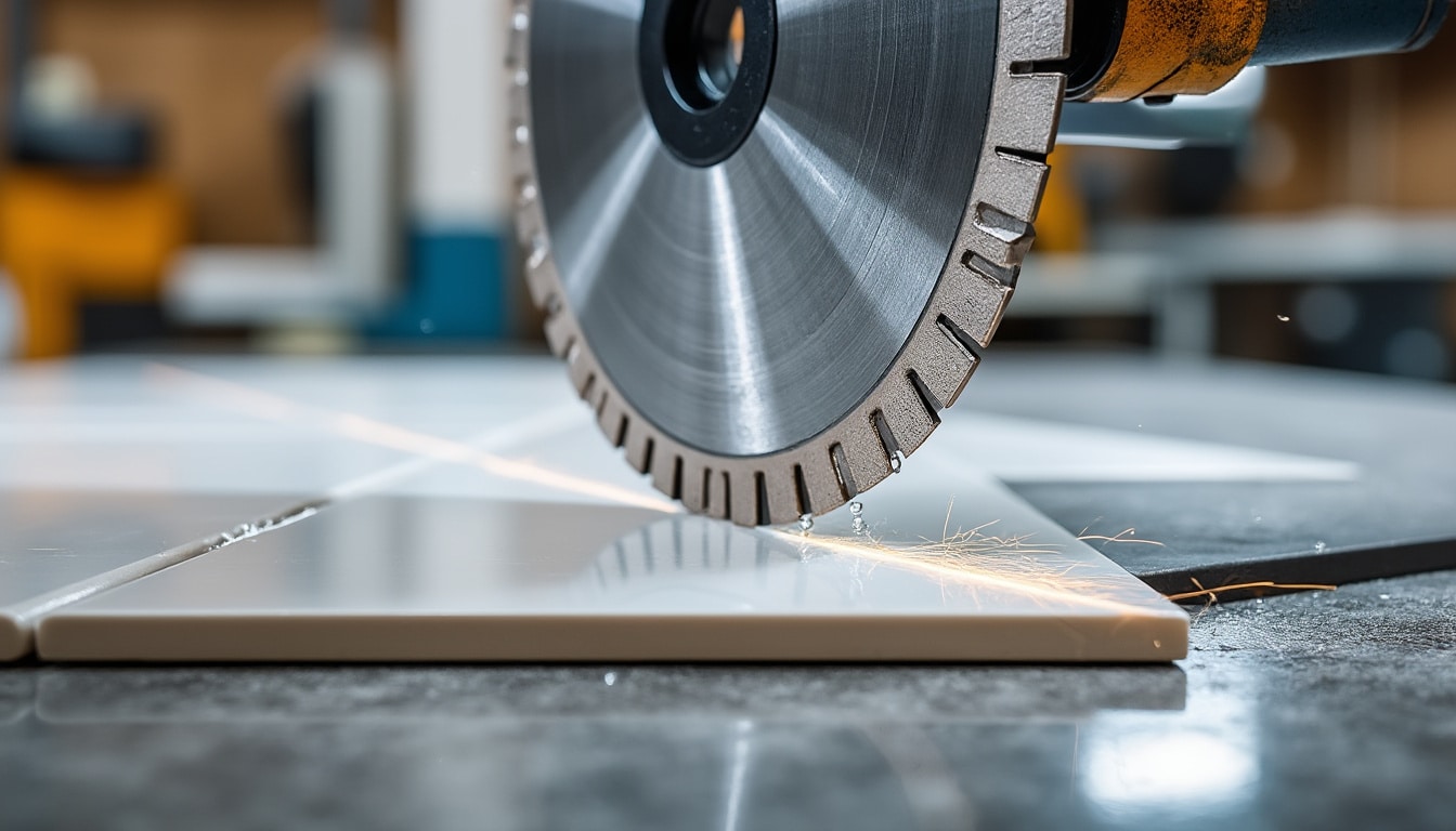 coupez vos carreaux de faïence murale proprement avec un disque diamant conçu pour réaliser des découpes nettes et sans éclat.