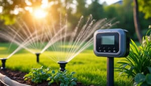 automatisez l’arrosage de votre jardin grâce au programmateur qui déclenche vos asperseurs rotatifs au bon moment, pour une irrigation régulière et maîtrisée.