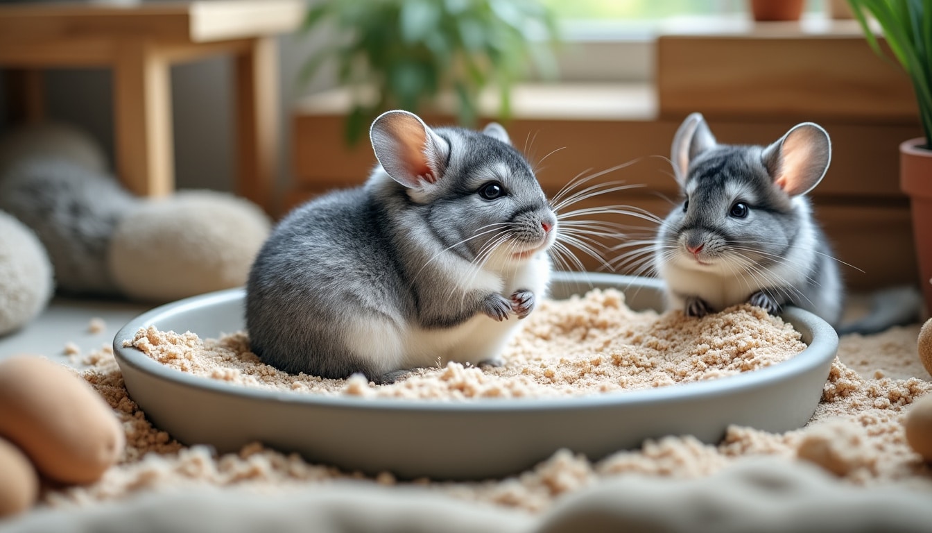 découvrez pourquoi le bain de sable est essentiel pour nettoyer le pelage dense des chinchillas en captivité et préserver leur bien-être.