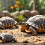 découvrez comment aménager un enclos extérieur sécurisé pour permettre aux jeunes tortues terrestres de profiter du soleil en toute sécurité.