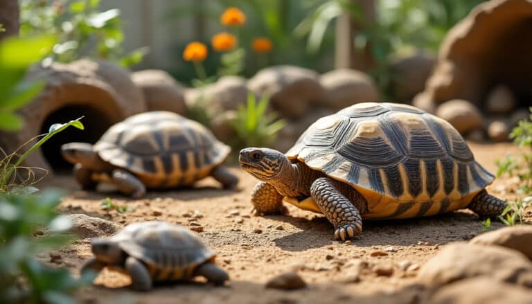 découvrez comment aménager un enclos extérieur sécurisé pour permettre aux jeunes tortues terrestres de profiter du soleil en toute sécurité.